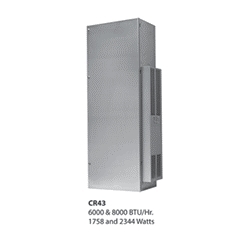 Air Conditioner, CR43 8,000 BTU, 230V, 50/60 Hz, Size/Dims: 47.00X18.00X13.00, Material/Finish: Galvanized