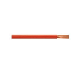 Hook-Up Wire, UL 1283, 2 AWG, 665 Strands, 600V, Bare Copper, PVC, Red