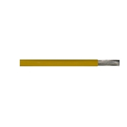 Hook-Up Wire, UL 1007, 22 AWG, Solid, 300V, Tinned Copper, PVC, Yellow