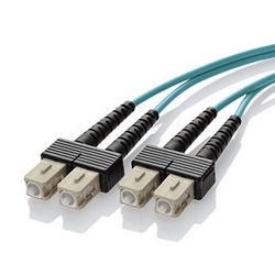 Fiber Patch Cord, 50/125 Laser Optimized Mulimode, Duplex, SC To SC, 1 Meter