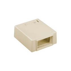 MOS Surface Mount Housing With ID Window, 1 Unit High, Light Almond