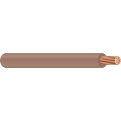 THHN/THWN-2 Cable, 2 AWG, 19 Strand, 600V, Annealed Copper, PVC Insulation, Nylon Jacket, Brown