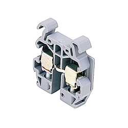 DIN 2 Block With Partition Grey 22-12 AWG 250V 20A DR 4/6.1 50