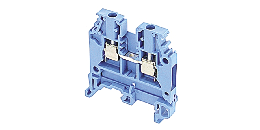 Terminal Block, Blue, DIN-Rail, Wire Size Minimum 12 AWG, Wire Size ...