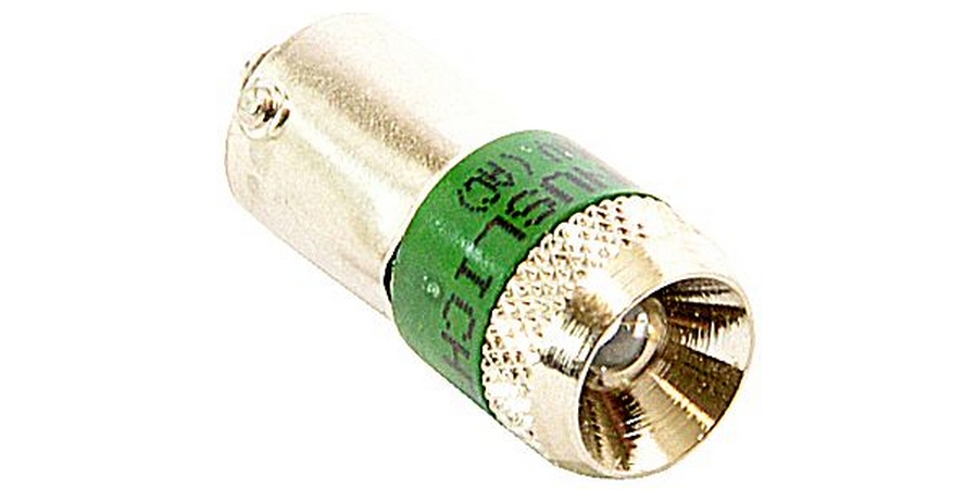 LED bulb - Green - Rated Voltage 110-130 V, AC - Rated Current 4-6 mA ...