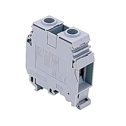 2 Cond Terminal Block 600V 150A 16-0AWG Spring Clamp Grey