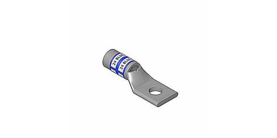 Compression Lug, Standard Barrel, 1-Hole, 6 AWG Conductor, Wrought ...