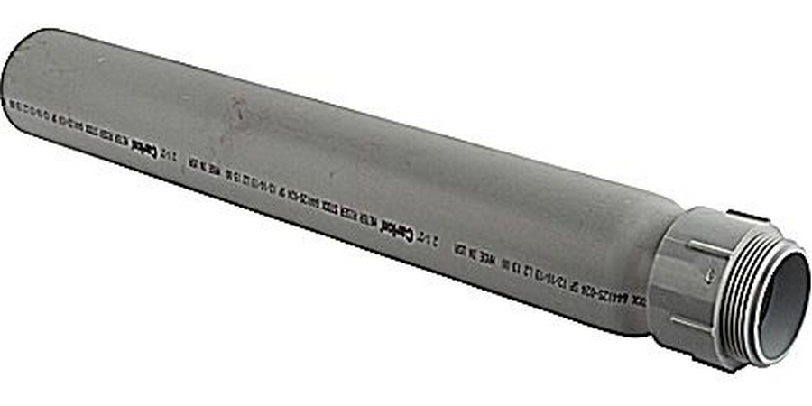 Meter Riser, 2-1/2 in., PVC, Gray, D: 24 in.