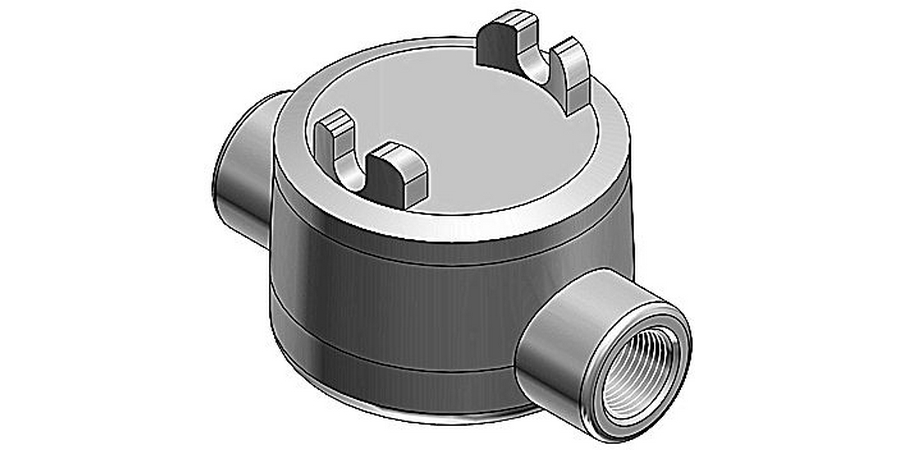 Conduit Outlet Box, 1/2 in., 6.8 cu. in. Capacity