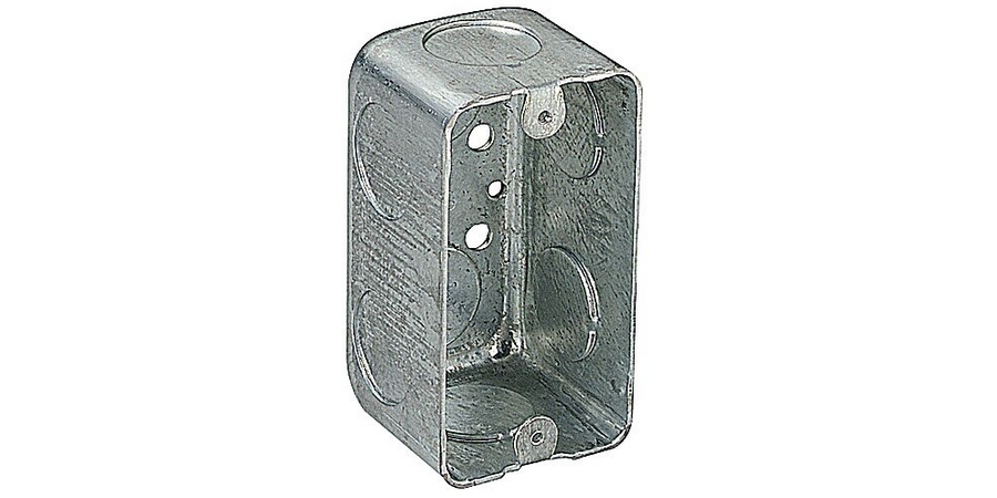 Utility Box, 1-Gang, 14.5 cu. in. Capacity, 8-Knockout