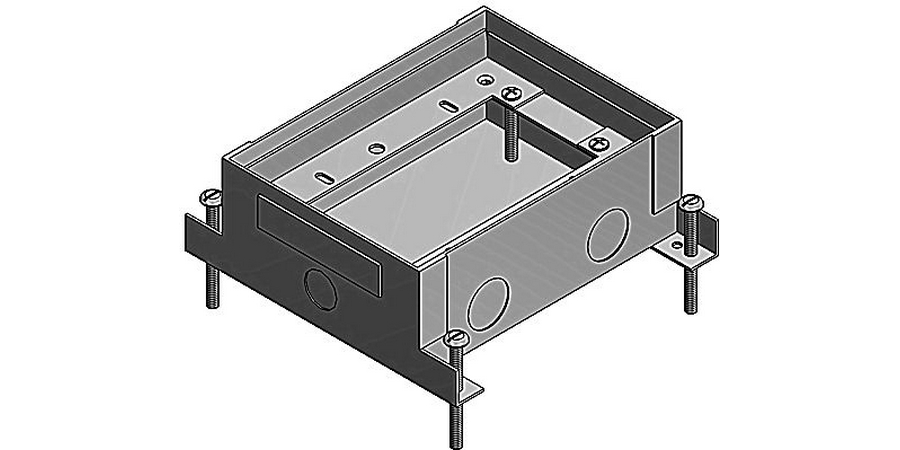 Floor Box, Stamped Steel, 5.5 in., 2.63 in., 7.25 in., 52 cu. in ...