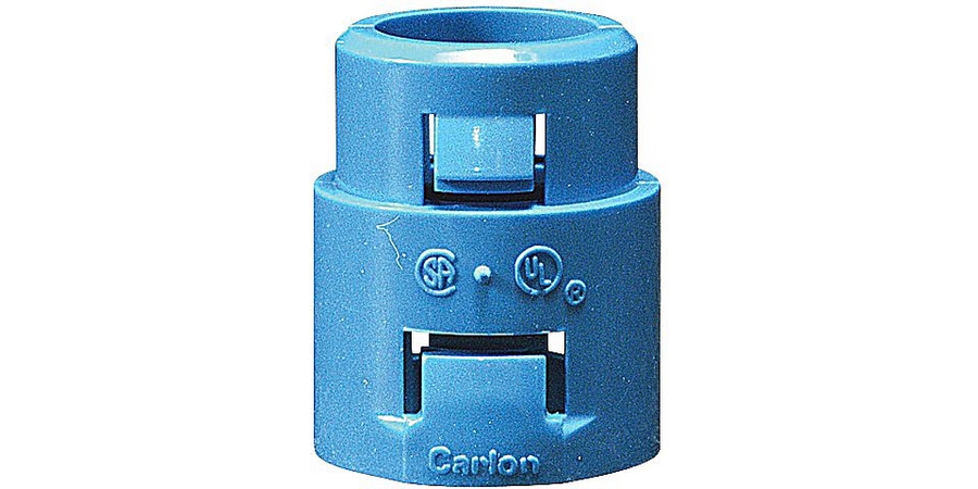 Snap-In Connector, 3/4 in., Snap-In, PVC, Gray, EMT