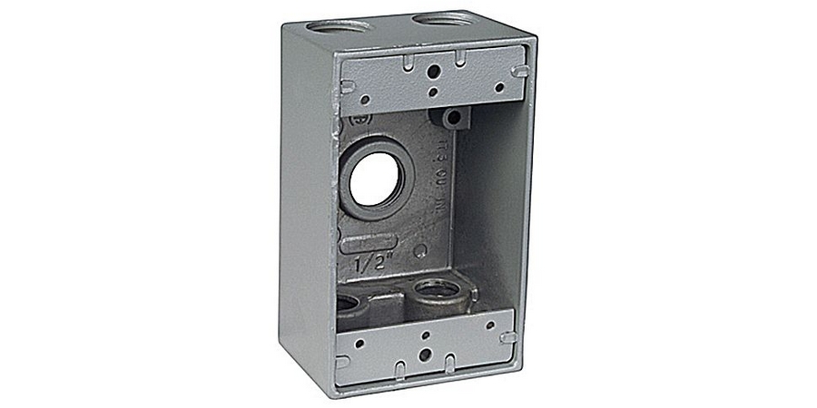 Universal Weatherproof Box, Silver, Numbers Of Gangs 1, Aluminum Die ...