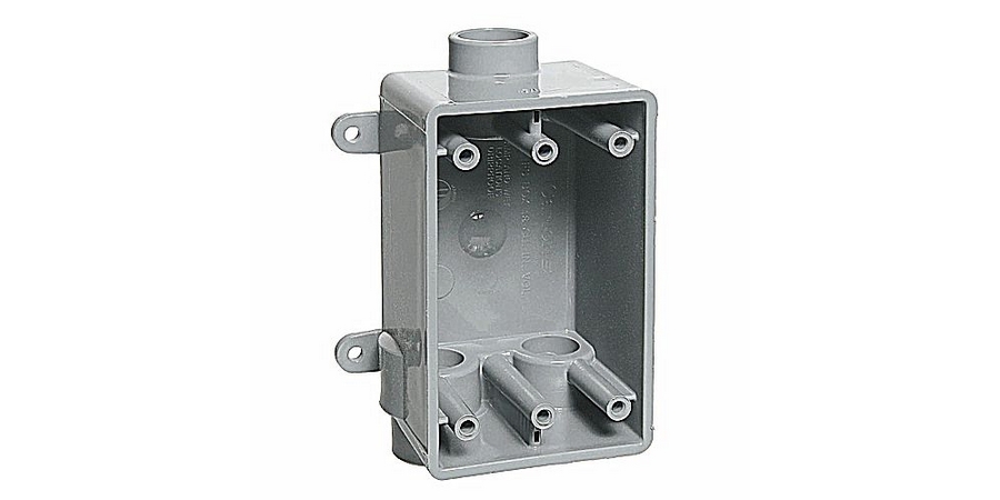 Electrical Box Cover, PVC, Device, Number of Gangs 1, L x W 4.54 x 2.8 in.