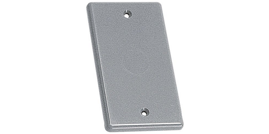Outlet Box Cover, Non-Metallic, Blank, Rectangle, L x W 4.3 x 2.38 in.