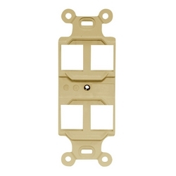 Style Line Duplex Outlet Frame, 4 P, Electric Ivory