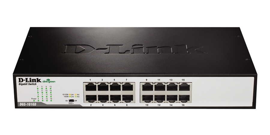 Gigabit Desktop Switch, 16-Port, (16) 10/100/1000 Mbps Gigabit Ethernet ...