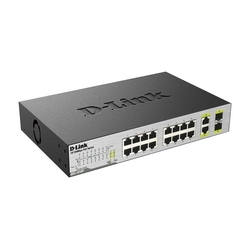 Ethernet Switch, Power Over, Unmanaged, Desktop/Rack Mount, 18-Port, 10/100 Mbps, 100 to 240 Volt AC, 50 to 60 Hertz, 11" Width x 8.3" Depth x 1.7" Height