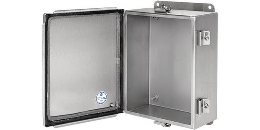 Wall-Mount Junction Box Enclosure, 16 ga. Body, Gray, ANSI 61 Color ...
