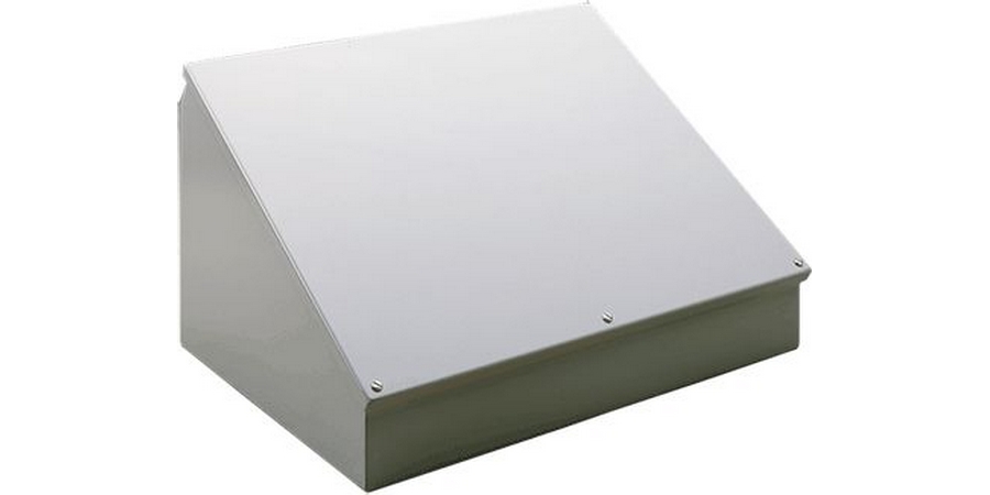 Control Consolet Enclosure, Gray, 9.09 in. Dp, IP65, Polyester Powder ...