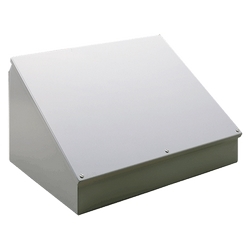 Consolet, Sloped Cover, Size/Dims: 12.00x20.00x9.09, Material/Finish: SS Type 304