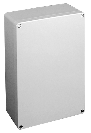 Wall-Mount Electrical Enclosure, 0.16 in. Body, Traffic Gray, RAL 7042 ...