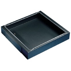 Base, Solid 100mm/Gland P, Size/Dims: fits 800x500mm, Material/Finish: Steel/Black