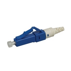 LC PC Reusable Connector, Field-installable, Single-mode, Blue Housing, White 900 Micron Boot
