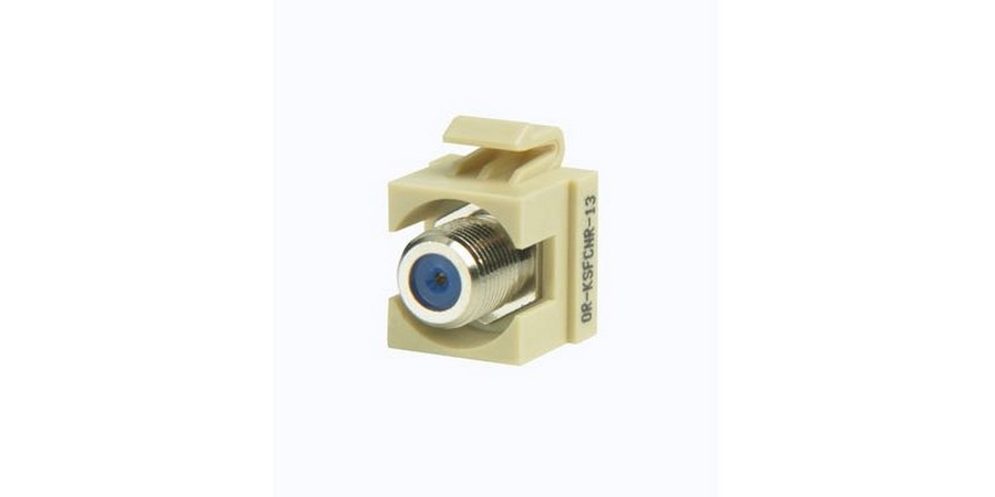 Keystone Recessed F-conn 75 Ohm Electrical Ivory