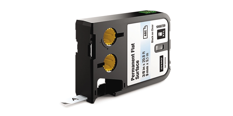 Label Tape, 29-13/16 ft. L, 3/8 in. W, 0.005 in. T Label, 1