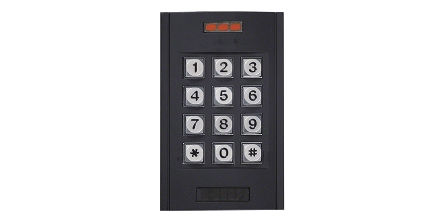 Keypad Reader, Black, 4 to 16VDC, Indoor; Outdoor, Read Range 0 to 4 in ...
