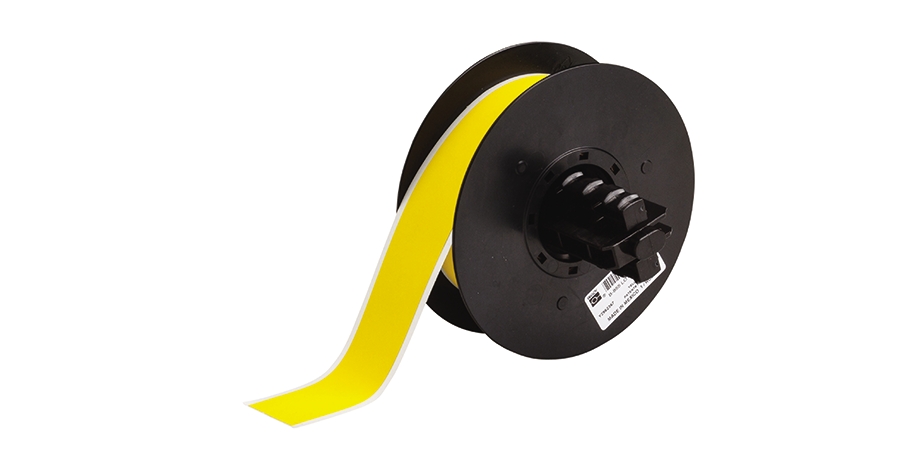 Identification Label, Yellow, Yellow Background, LxW: 50 ft. x 1.12 in ...