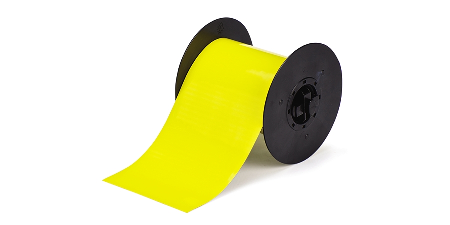Magnetic Label, Yellow, Yellow Background, LxWxT: 25 ft. x 4.25 x 0.018 ...