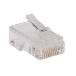 100PK RJ45 Plugs for Flat Solid / Stranded Conductor Cable