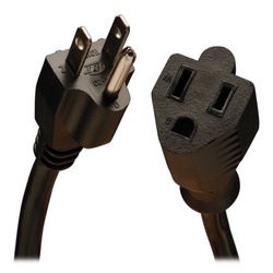 Heavy-Duty Power Extension Cord, 15A, 14AWG (NEMA 5-15P to NEMA 5-15R), 6-ft.