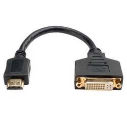 HDMI to DVI Cable Adapter (HDMI-M to DVI-D F) 20.32 cm