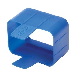 Plug-lock Inserts keep C20 power cords solidly connected to C19 outlets, BLUE color, Package of 100