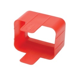 Plug-lock Inserts keep C20 power cords solidly connected to C19 outlets, RED color, Package of 100