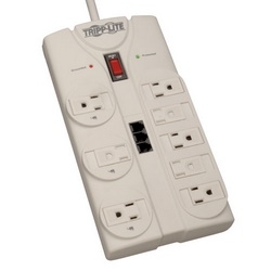 TAA-Compliant Protect It! 8-Outlet Computer Surge Protector, 8-ft. Cord, 2160 Joules, Tel/Modem/Fax Protection