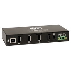 4-Port Rugged Industrial USB 2.0 Hi-Speed Hub w 15KV ESD Immunity and metal case, Mountable