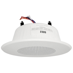Beam Mount Loudspeaker System, 8" O.D. Speaker, 5 W-25/70 V Transformer, White Powder Coat Finish