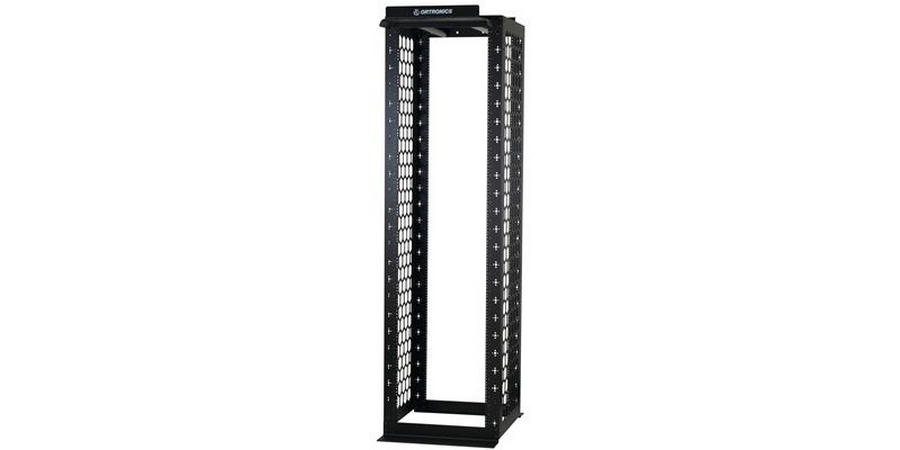 Channel Rack, 23.75 x 26.25 in., 603.2 x 666.7 mm, 51 RU, Black, LxD: 8 ...