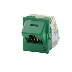 Clarity 5E Angled TracJack, T568A/B, 45 degree, Dark Green