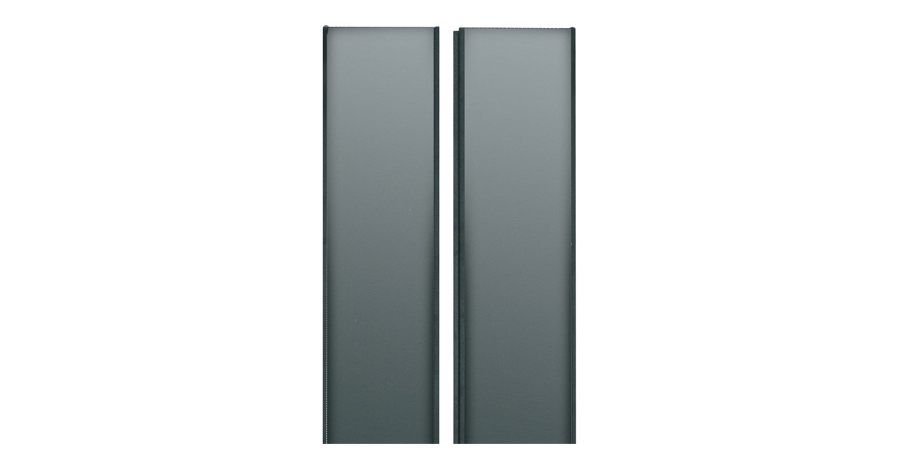 Split Solid Rear Door, 24 RU WMRK Racks, w/Handle Knockout