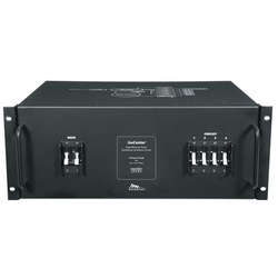 4 Space IsoCenter Rackmount Integrated Load Center, 208 Volt, 4 RU, 19 Inch Width x 14.4 Inch Depth x 6.97 Inch Height, Black Powder Coat, Horizontal Mount