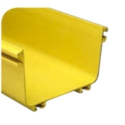 FiberGuide Fiber Management Systems; FiberGuide Product Line System: 4x6 System Straight Section Color: Yellow UL 94V-0