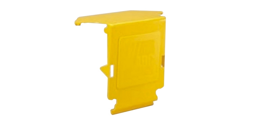 Fiber Raceway Cover, Yellow, Thermoplastic, CSA; UL, 4 x 4 in. (102 x ...