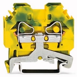 2 COND GROUND TERM BLOCK      10-24 AWG SIDE ENTRY          GREEN