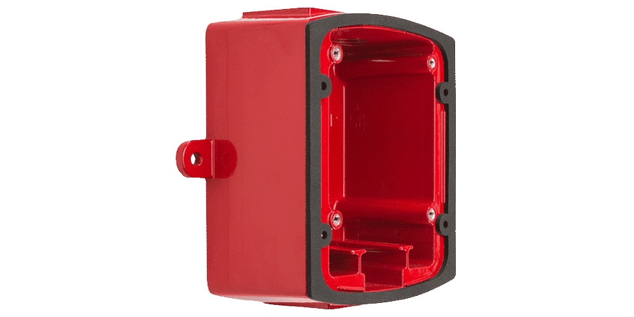 Back Box, Metal, Red, For Use With SpectrAlert Advance Outdoor Speakers ...