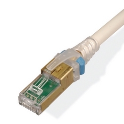 Copper, Patch Cord, RJ45, RJ45, Category 6A, UTP, T568A/B, Stranded, CM, White Cable, Clear Boot, 3 Feet